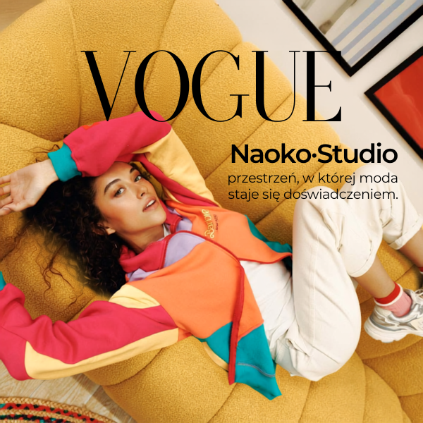 Modelka podczas kampanii modowej Naoko z makijażem wykonanym do sesji zdjęciowej w Łodzi